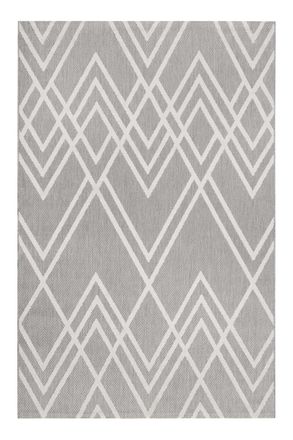 Esprit Alfombra interior/exterior con relieve gris y blanco 120x170