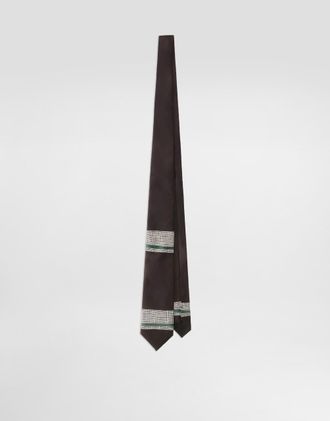 Dolce & Gabbana Vintage-print Twill Tie - Man Ties And Pocket Squares Brown Onesize
