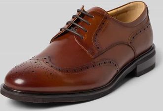 Carl Gross Carl Gross Derby aus Leder mit Loch-Muster Modell ULRICH in Cognac, Gr&ouml;&szlig;e 41