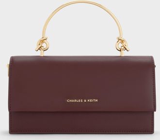 Charles & Keith Kristine Sculptural-Handle Long Wallet