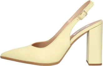 Notre-V Schoenen, Dames, Geel, 42 EU, Leer, Slingback Pumps