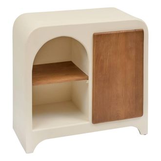 Atmosphera Credenza Sienna Beige H85cm A 1 Anta E 4 Livelli - Atmosphera Cr&eacute;ateur DInt&eacute;rieur