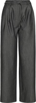 Ichi Ihkate Lange Wijde Broek - Dames - Wijde Broeken - Zwart - L - Polyester - Broeken