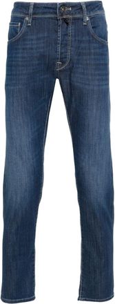Incotex low-rise tapered jeans - men - Cotton/Cotton/Viscose/Polyester/Polyester/Spandex/Elastane - 38 - Blue
