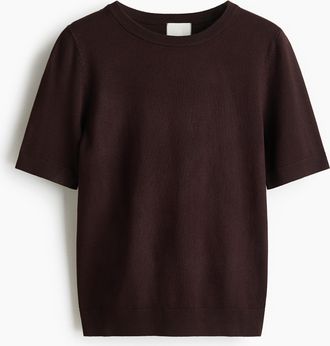 H&M Feinstrickshirt - Brown