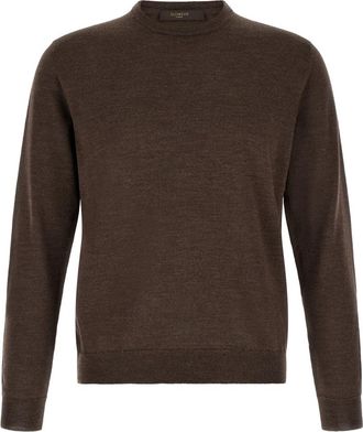 Zanone Brown Crew Neck Sweater