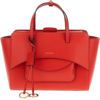 Hidesins Red Flap M Leather Crossbody Bag