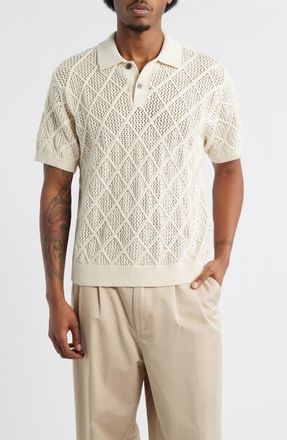 Obey Eryk Polo Sweater in Birch at Nordstrom, Size Xx-Large