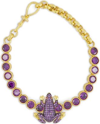 Begum Khan Bracciale tennis Frog - Oro