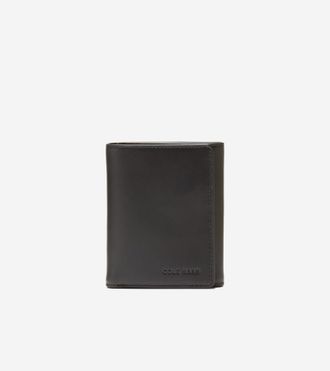 Cole Haan Mens Leather Trifold Wallet - Black