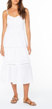 Roxy Azalea Cotton Midi Sundress in Cloud Dancer at Nordstrom, Size Xx-Large