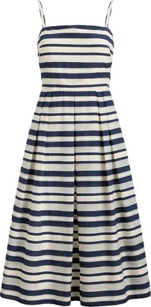 Ralph Lauren Gestreepte Midi Jurk - Dames - Casual kleedjes - Blauw - S - Katoen - Kleedjes