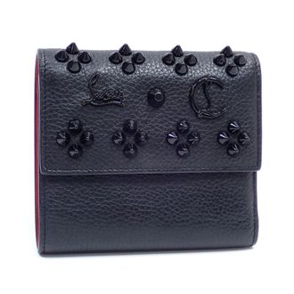 Christian Louboutin Black Leather Wallet (Tri-Fold) (Pre-Owned)