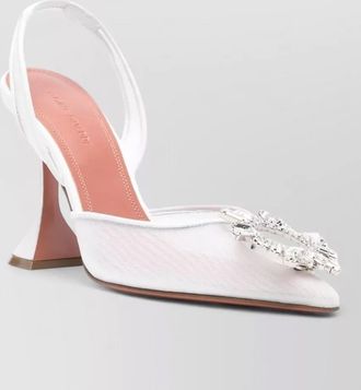 Amina Muaddi begum slingback pumps pointed toe embellishment