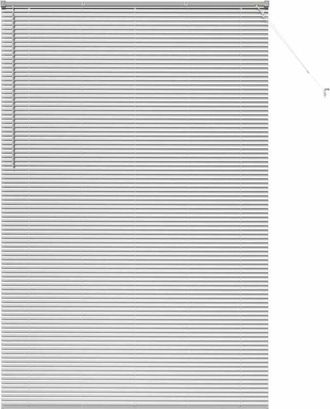 vidaXL Window Blind with Curtains Manual Silver Aluminium Vidaxl