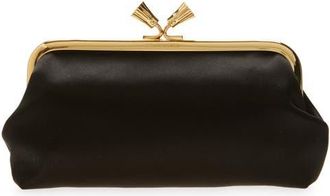Anya Hindmarch Maud Satin Clutch in Black at Nordstrom