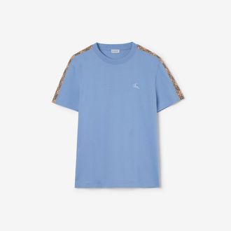 Burberry Check Trim Cotton T-shirt