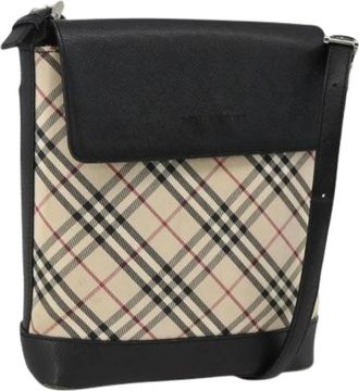 Burberry Pre-owned Vintage Canvas Schoudertas - Dames - Vintage Schoudertas - Beige - ONE Size - Leer - Vintage