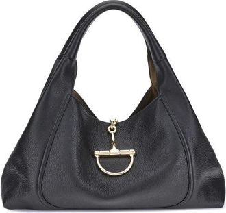 Gucci Tassen, Dames, Zwart, ONE Size, Leer, Elegante Softbit Maxi Schoudertas