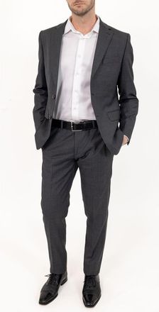 PinoPorte Solid Stretch Wool Suit in Grey at Nordstrom Rack, Size 38