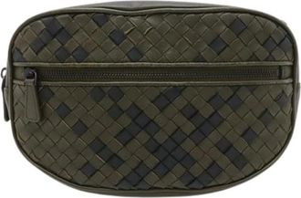 Bottega Veneta Pre-owned Leather Waist Bag - Dames - Vintage Heuptassen - Groen - ONE Size - Leer - Vintage