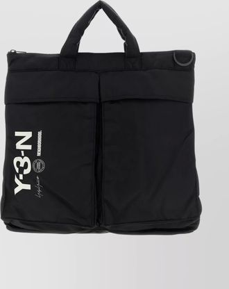 Yohji Yamamoto padded tote bag adjustable shoulder strap