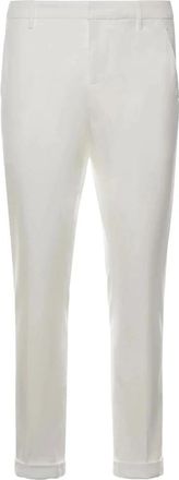 Dondup Gaubert Slim-fit Broek - Heren - Slim Fit Broeken - Wit - W35 - Katoen - Broeken