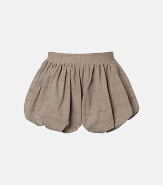 Frankie Shop Alina checked wool-blend shorts