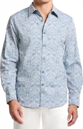 Robert Graham Highland Long Sleeve Woven Shirt In Slate Blue