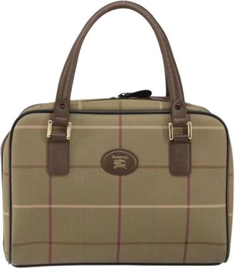Burberry Pre-owned Handbags, female, Brown, Size: ONE SIZE Pre-owned Vintage Nova Check Boston Bag