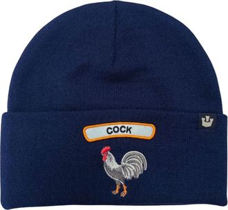 Goorin Brothers Zachte Rock Blauwe Dierenpatch Beanie - Dames - Hoeden - Blauw - ONE Size - Accessoires