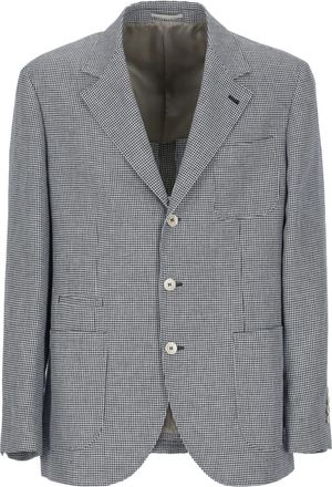 Brunello Cucinelli Blazer in pied-de-poule - Grigio
