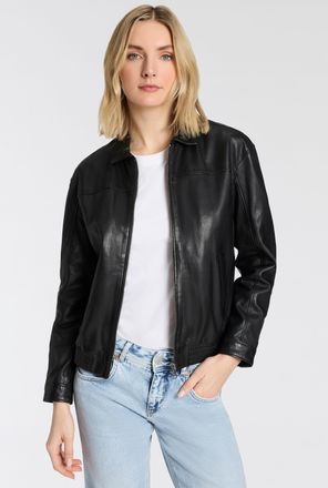 Mauritius Lederjacke MAURITIUS MWTylli OS OT, Damen, Gr. 4XL (48), schwarz, Obermaterial: 100% Schafsleder. Futter: 100% Baumwolle. &Auml;rmelfutter: 100% Polyester,