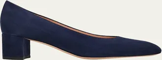 Gianvito Rossi 45mm Piper Suede Pointed-Toe Pumps
