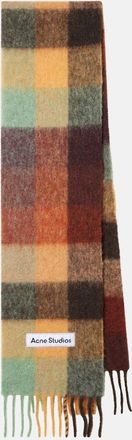 Acne Studios Vally checked wool-blend scarf