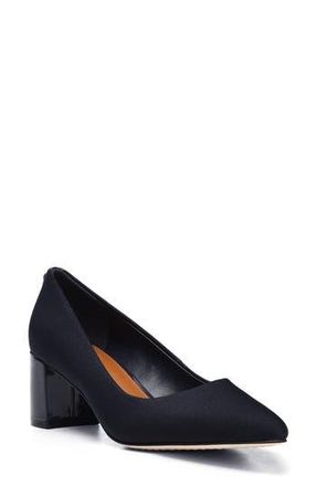 Donald J Pliner Stephanid Pointed Toe Block Heel Pump in Navy at Nordstrom Rack, Size 6.5