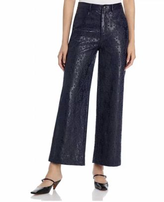 Cinq &agrave; Sept Embroidered Vegan Leather Betsy In Blue