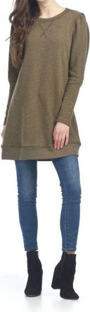 Papillon Heathered Sweater Dress In Khaki