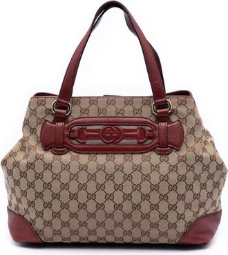 Gucci Pre-owned Gucci GG Canvas Web Dressage Tote Ladies 94OKACLSMRW712LX
