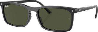 Ray-Ban Green Rectangular Unisex Sunglasses RB4435 901/31 56