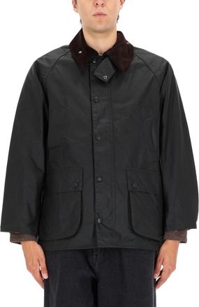 Barbour Black Solid Shirt Collar Jacket