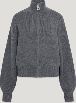 Belstaff Atol Full Zip Cardigan Womens Wool Cashmere Blend Graphite Size XS