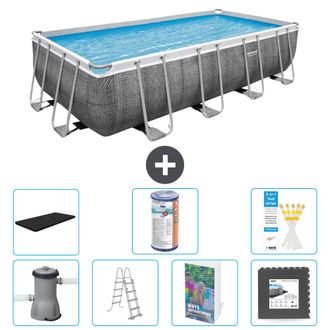 Bestway Piscina Bestway Power Steel Rectangular - 488x244x122 Cm - 8-piezas S563