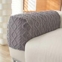 OEM Fundas El&aacute;sticas Suaves Para Reposabrazos De Sof&aacute; Con Estampado Geom&eacute;trico Jacquard (2 Piezas) - Lavables Y Antideslizantes (gris Oscuro) - Crezuo