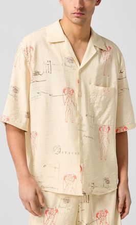 Misbhv Mens Devil postcard cabana shirt
