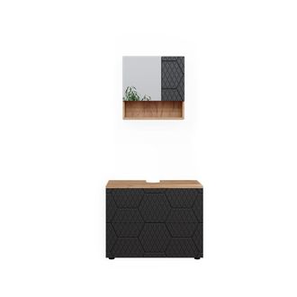 Vicco Conjunto De Muebles De Ba&ntilde;o Irma, Rayas Antracita, 2 Partes