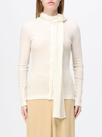 Toteme Tie-Neck Ribbed Wool Blend Cardigan