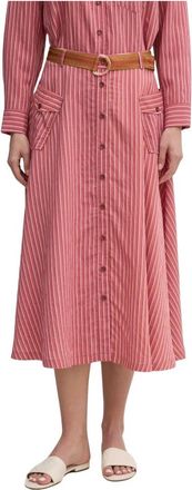 La Petite Francaise Joyce Midi Rok - Dames - Midirokken - Roze - S - Rokken