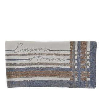 Emporio Armani Silk scarf with print Woman One Size