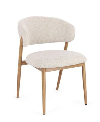 BIZZOTTO Set of 2 chairs model CASSANDRA NATURAL/LINEN